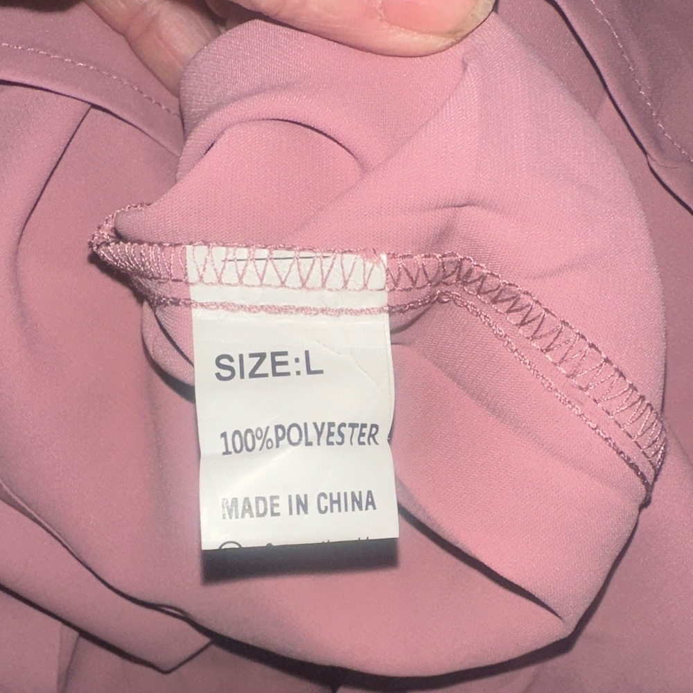 Lg Chic Ruffled Pink Women's Blouse C+D+M - Picture 5 of 6